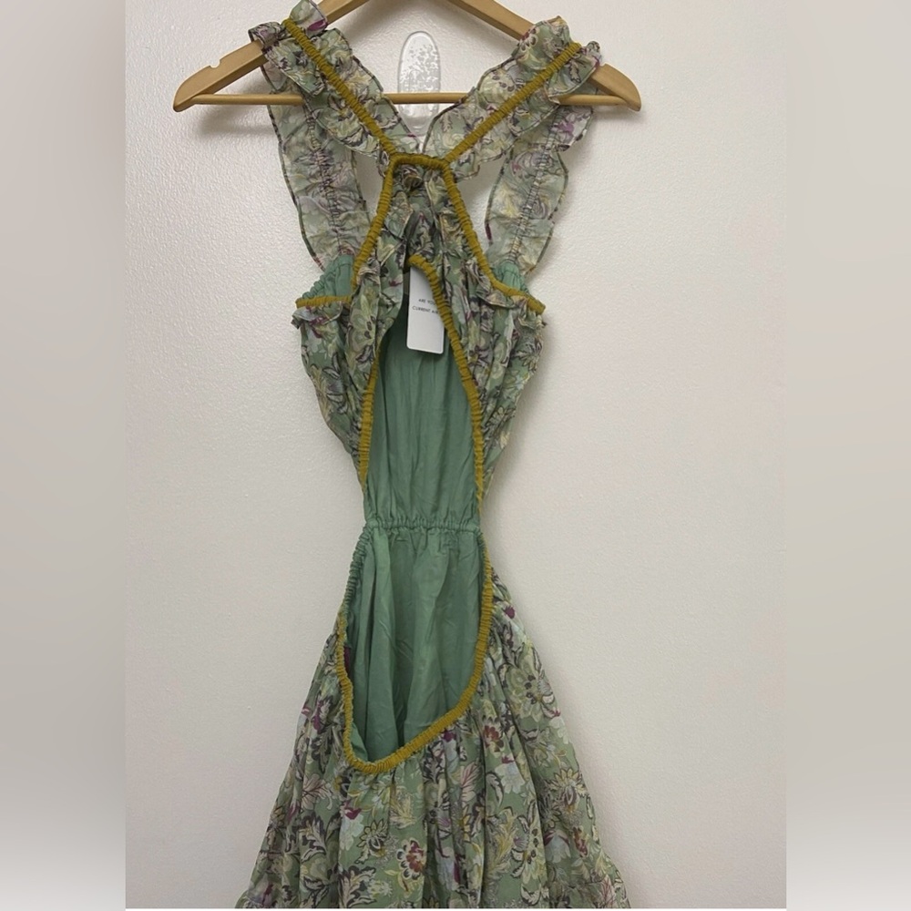 CURRENT AIR Lasalle Open Back Midi Dress In Floral Sage Sz S NWT - Picture 10 of 14